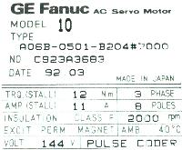 Fanuc  A06B-0501-B204-7000